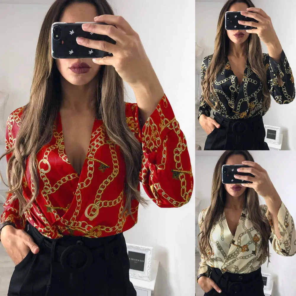 Women Autumn Long Sleeve Sexy Deep V-Neck Jumpsuit Ladies Casual Bodysuit Romper | Женская одежда