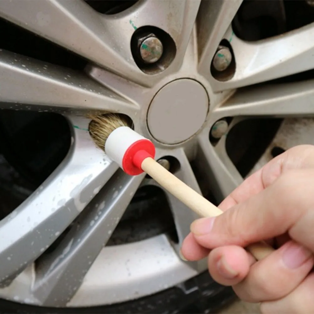 5Pcs Air Conditioning New Arrival Seats Auto Handle Wood Car Interior Care Wheels Cleaning Soft Brush Wheel Cleaner|Губки тряпки и