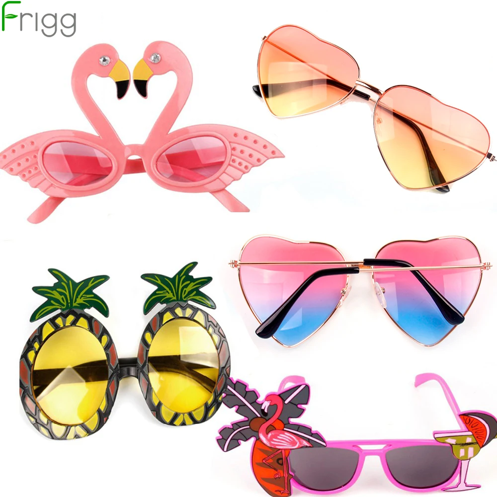 

INS Beach Party Novelty Flamingo Party Decorations Wedding Decor Pineapple Sunglasses Hawaiian Funny Glasses Event Supplies