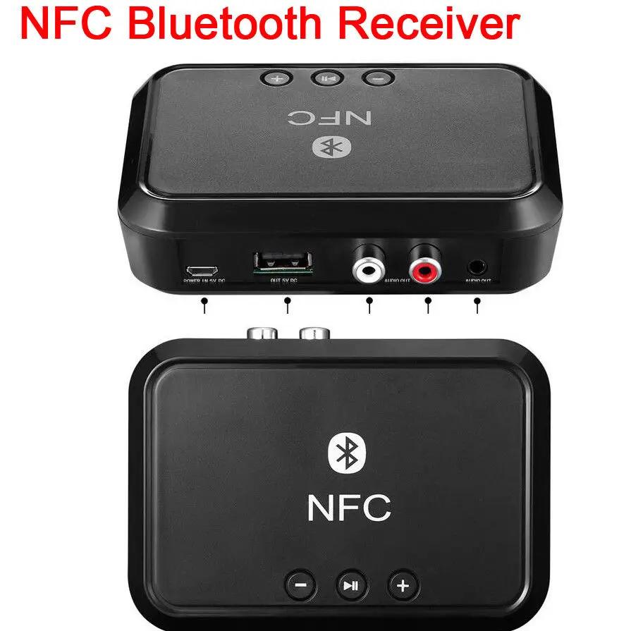 Bluetooth беспроводной NFC USB стерео аудио Музыка RCA 3 5 мм Динамик приемник