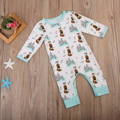 

0-24 Months Baby Jumpsuits Newborn Infant Baby Boy Girl Cotton Romper Jumpsuit Clothes Outfits