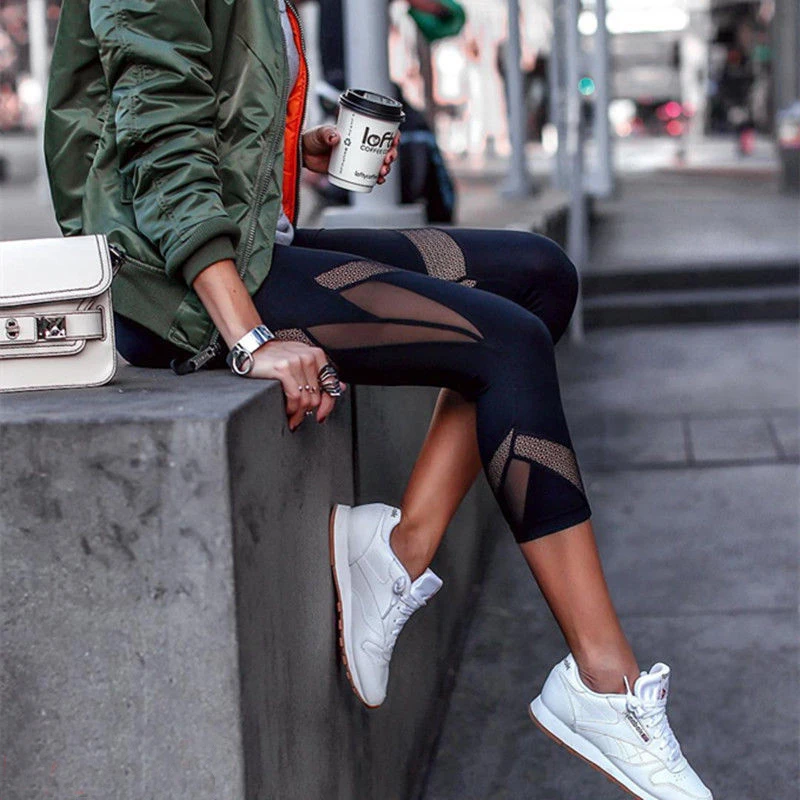 Женские спортивные штаны с высокой талией леггинсы для бега тренажерного зала