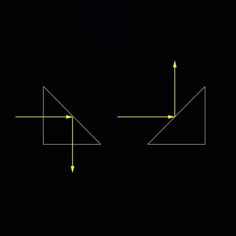 Оптическое стекло 10 мм x треугольные призмы с прямым углом Isosceles оптическая линза