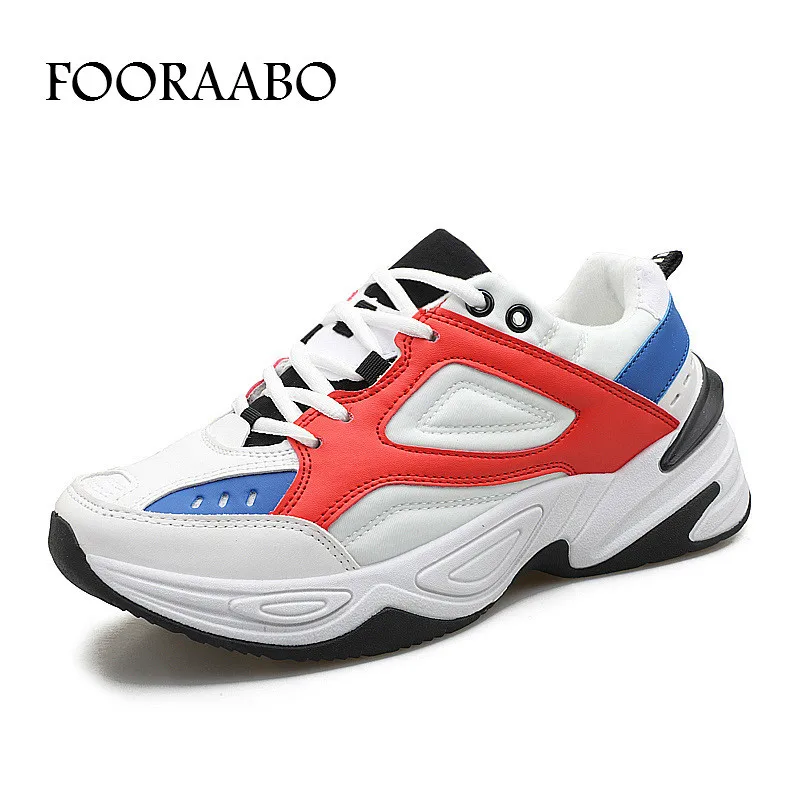 

Fooraabo Brand Sneakers Breathable Sport Shoes Man Lace-up Comfortable Running Shoes Men Outdoor Baskets Homme Athletic Shoes