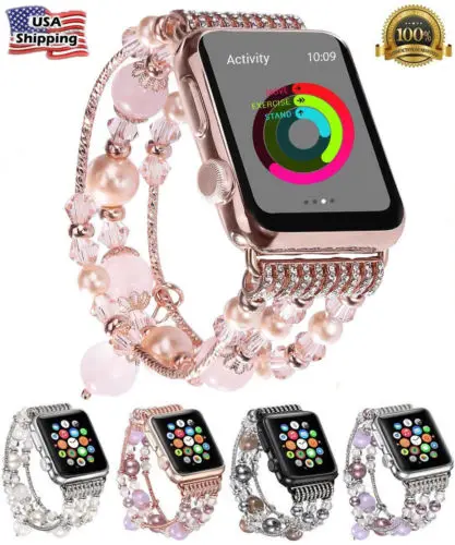 Ремешок для часов Apple Watch iWatch браслет с шикарными агатовыми бусинами ремешок 3/2/3 42