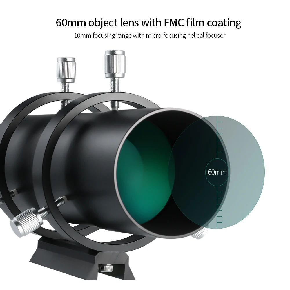 60 мм направляющий оптический прицел лупа астрономический телескоп 240 фокусное