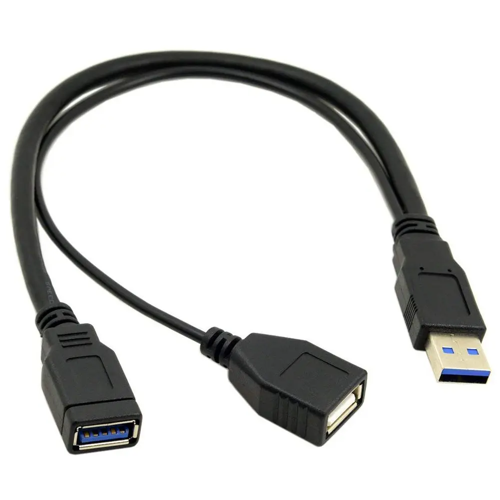 FULL-USB 3 0 Женский двойной USB Мужской дополнительный силовой кабель для передачи