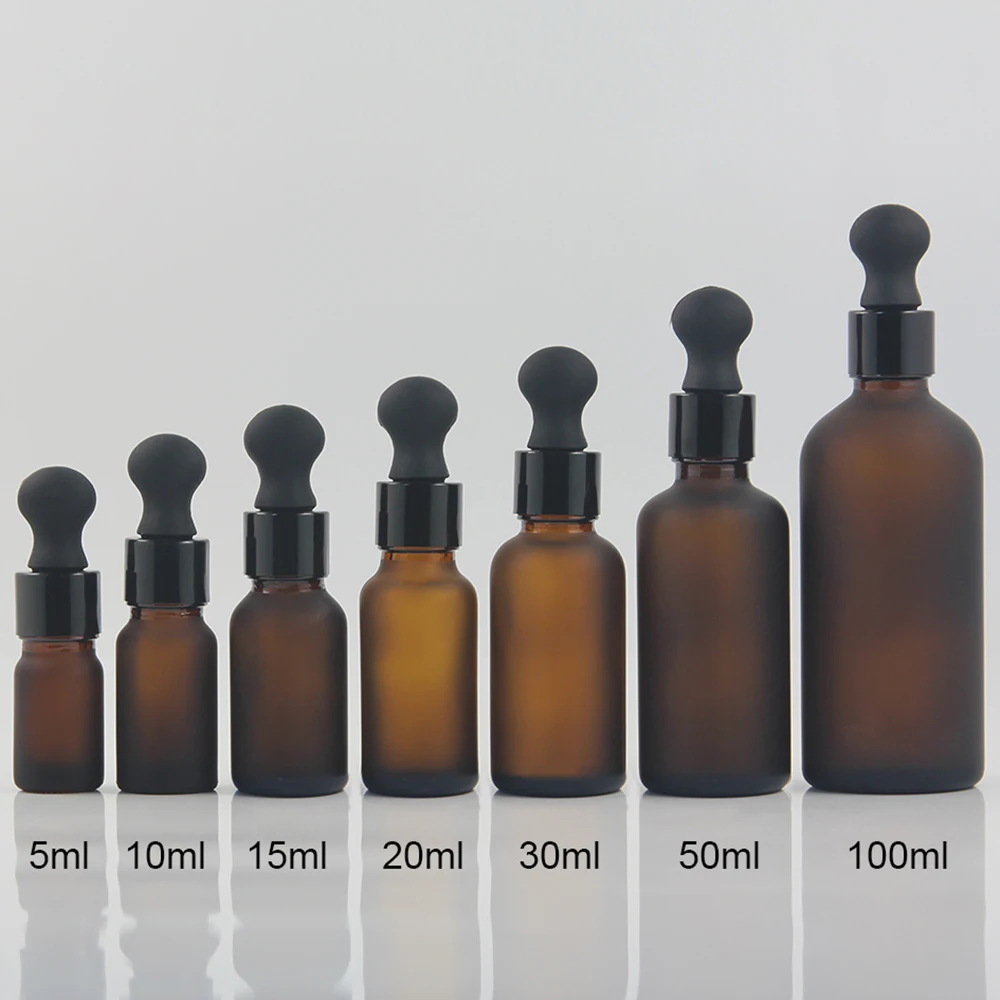 100pcs 5ml mini portable refillable glass dropper bottle essential oil aromatherapy perfume packaging liquid pipette bottle