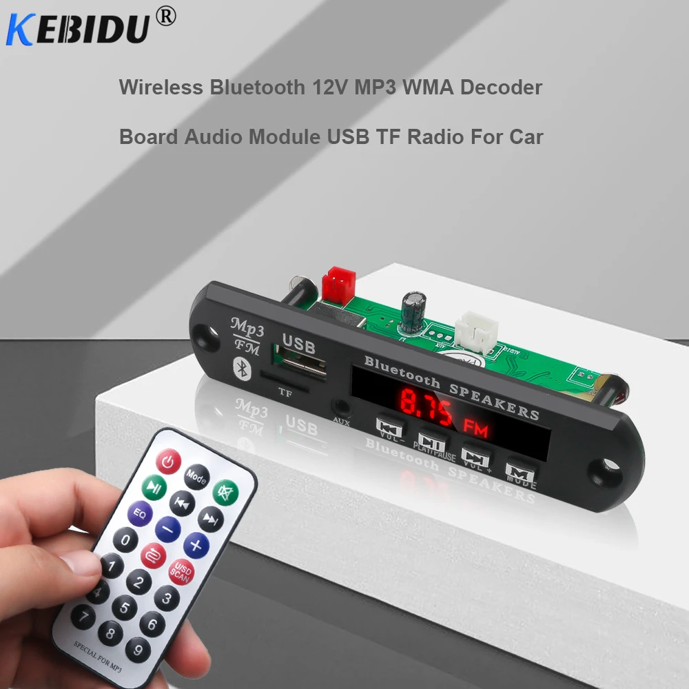 KEBIDU Bluetooth WMA MP3 декодер плата кардридер беспроводной модуль аудио аксессуары с FM