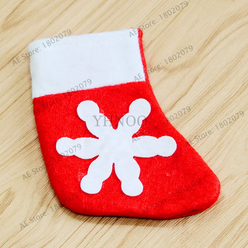 1pcs/bag Christmas gift bags socks cutlery sets snowflakes knives and forks supplies | Дом и сад