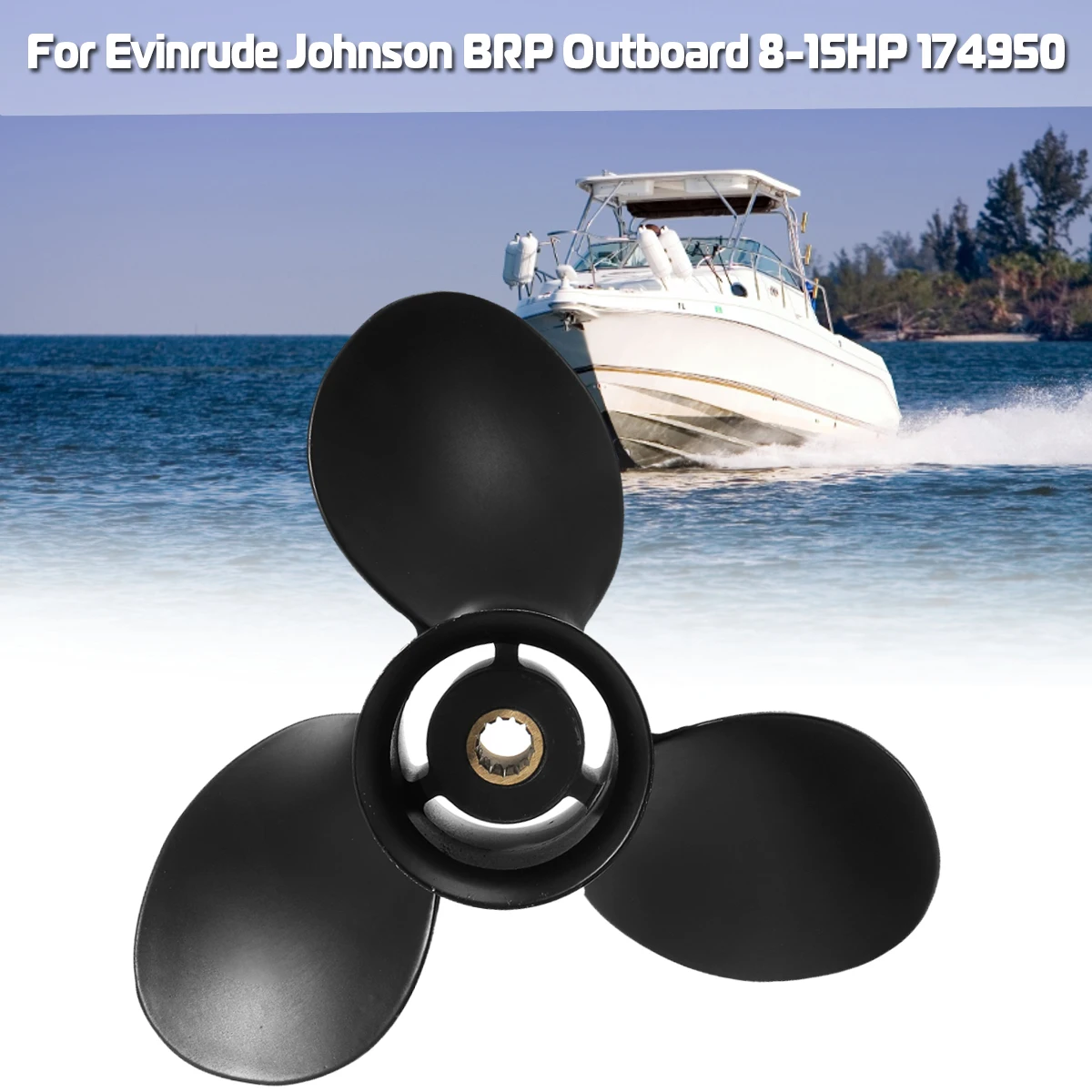 Подвесной пропеллер 174950 / 778772 9 1/4x10 из алюминиевого сплава для evindren Johnson BRP 8-15HP 13