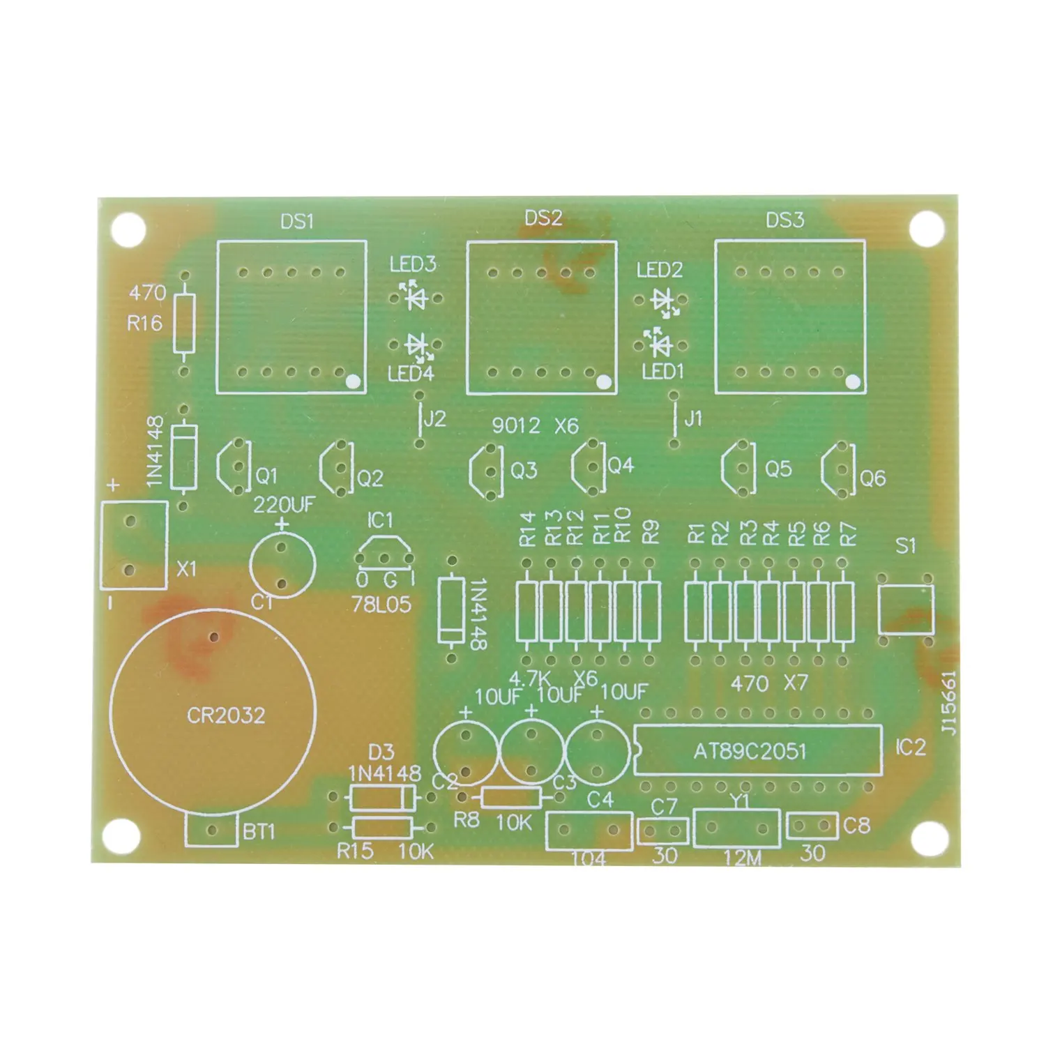DIY Kit модуль 9V-12V AT89C2051 6 цифровой светодиодный электронные часы Запчасти