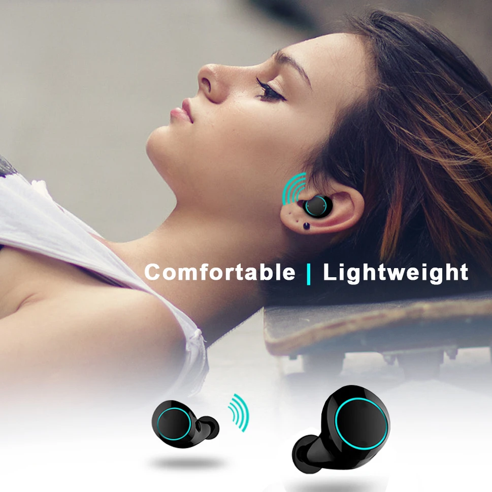 Мини Спортивные беспроводные наушники Bluetooth гарнитура Tws 5 0 наушники-вкладыши для