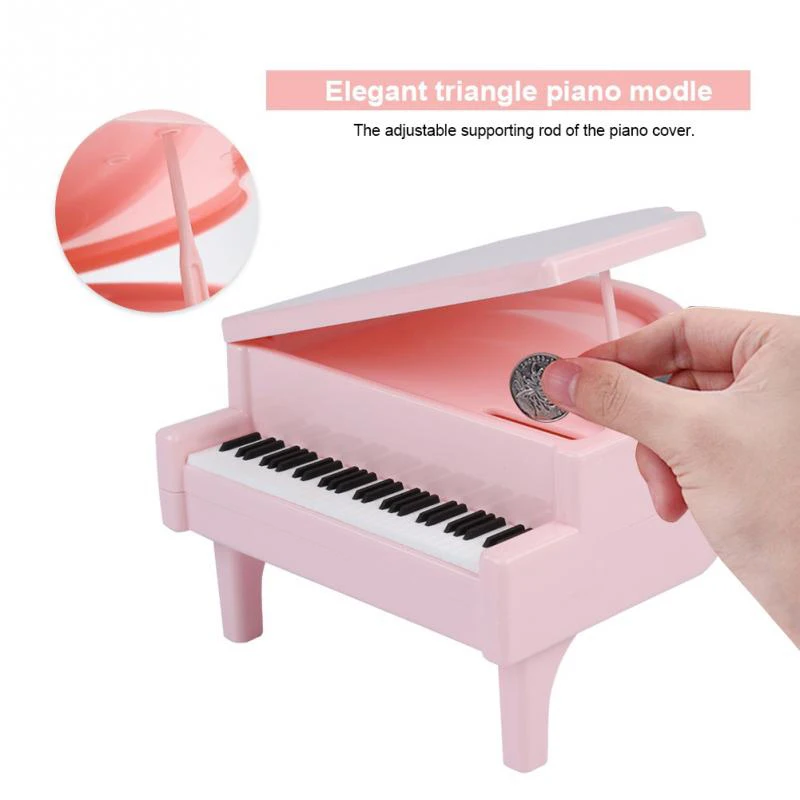 Piano-Style Coin Bank Coins Saving Money Box Jar Birthday Gift For Children | Дом и сад