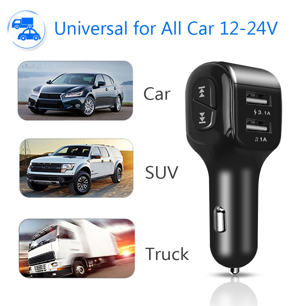 USB AUX Bluetooth 5 0 Handsfree car kit 4.1A Max 3.1A Быстрая зарядка Dual Phone Charger fm передатчик