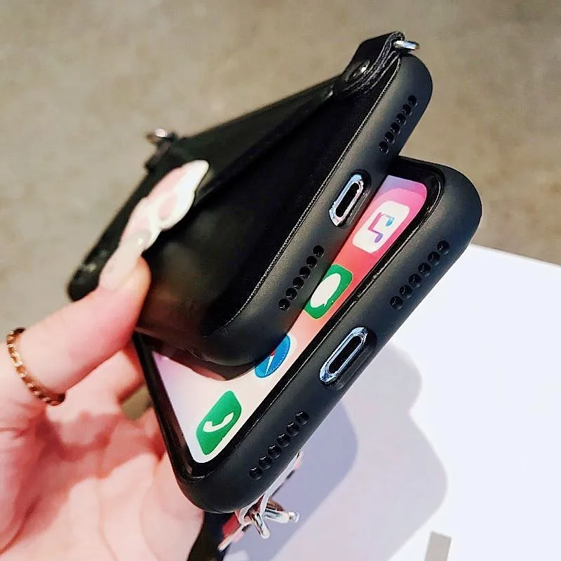 Чехол-кошелек кросс-боди для сотового телефона iphone XR 6s 7 8 Plus 11 Pro Xs Max чехол из