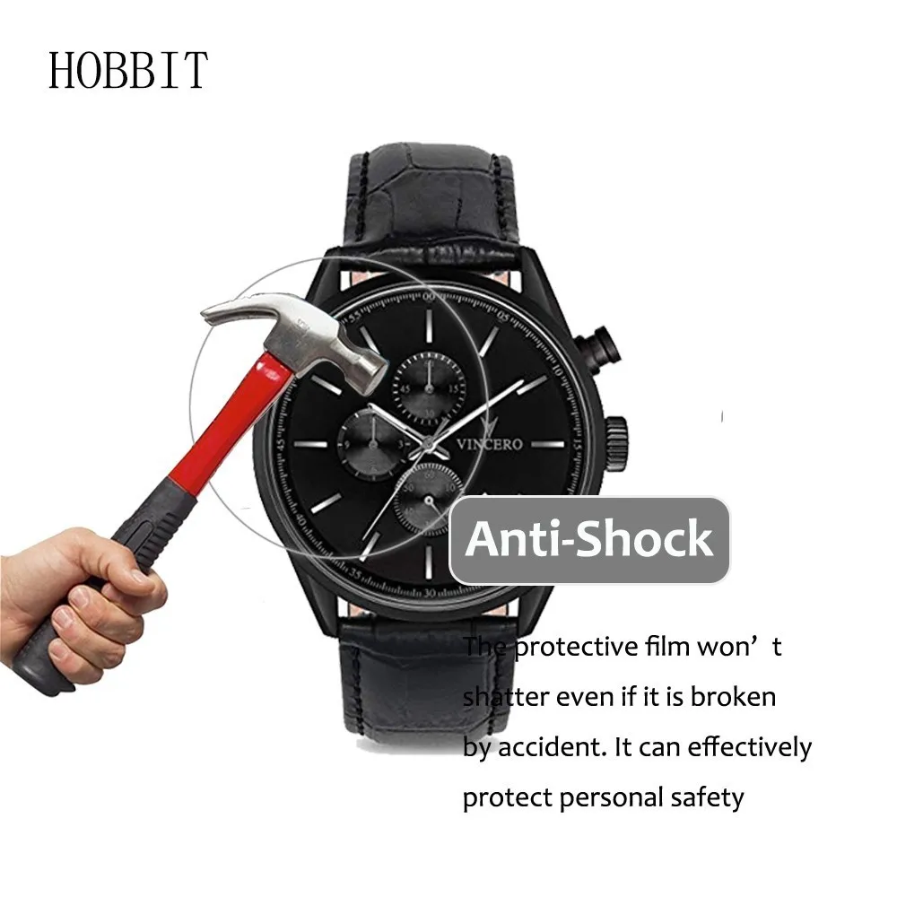 3 упаковки для мужских наручных часов Vincero Luxury Chrono S Противоударная пленка 5H нано