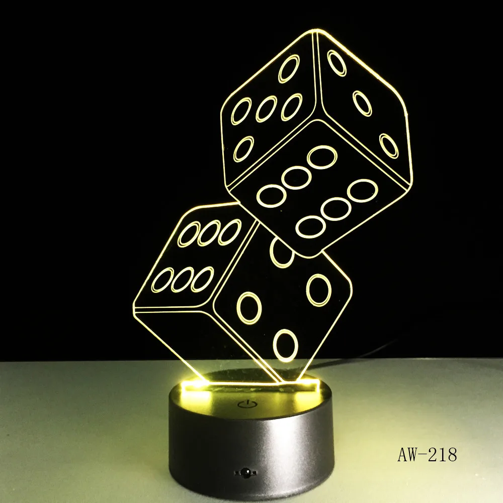 3D светодиодная USB лампа волшебник украшения Техасский держать EM кости лопатки