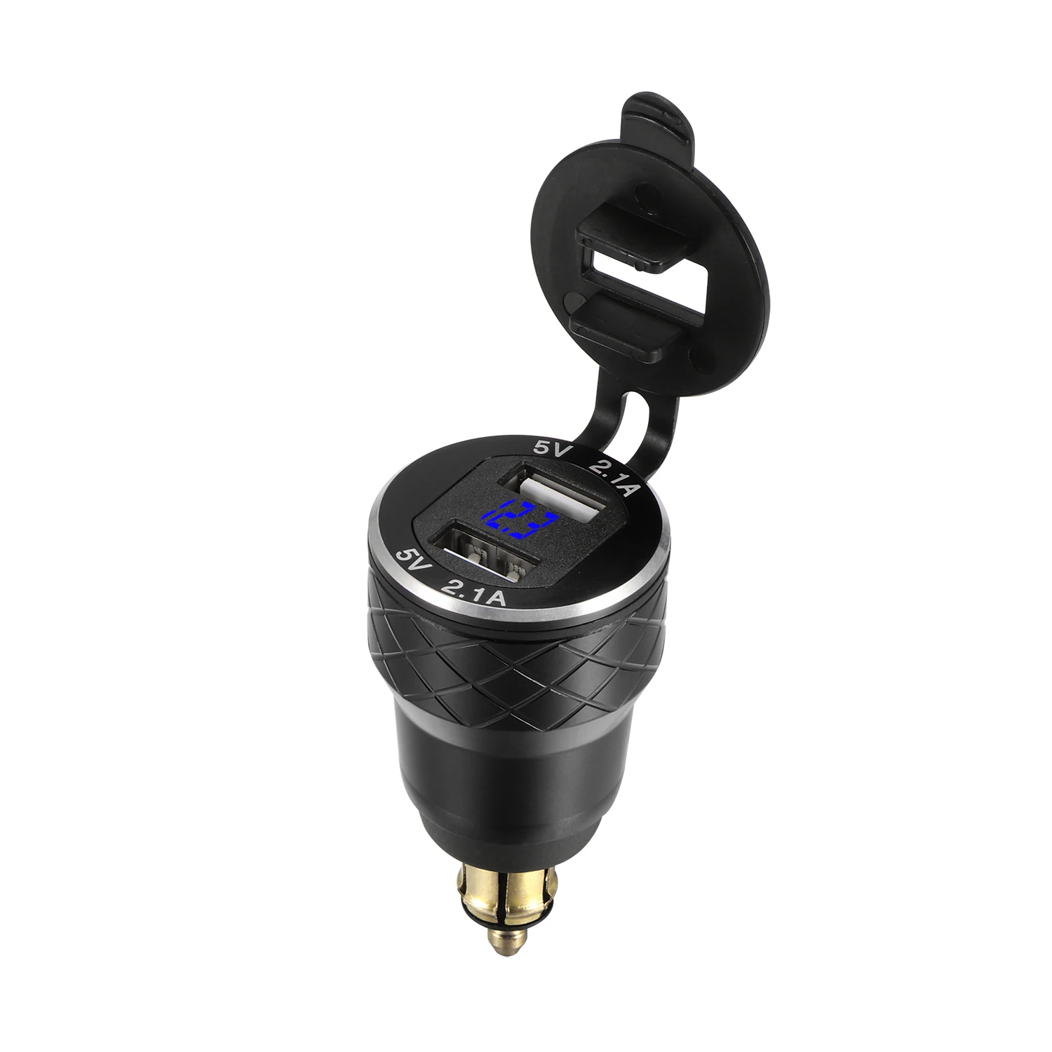 Onever алюминиевый сплав Корпус мотоцикла двойной USB зарядное устройство 12 24v 4.2A