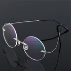 Imwete круглые оптические оправы для очков, мужские титановые очки, легкие очки без оправы, прозрачная оправа для очков