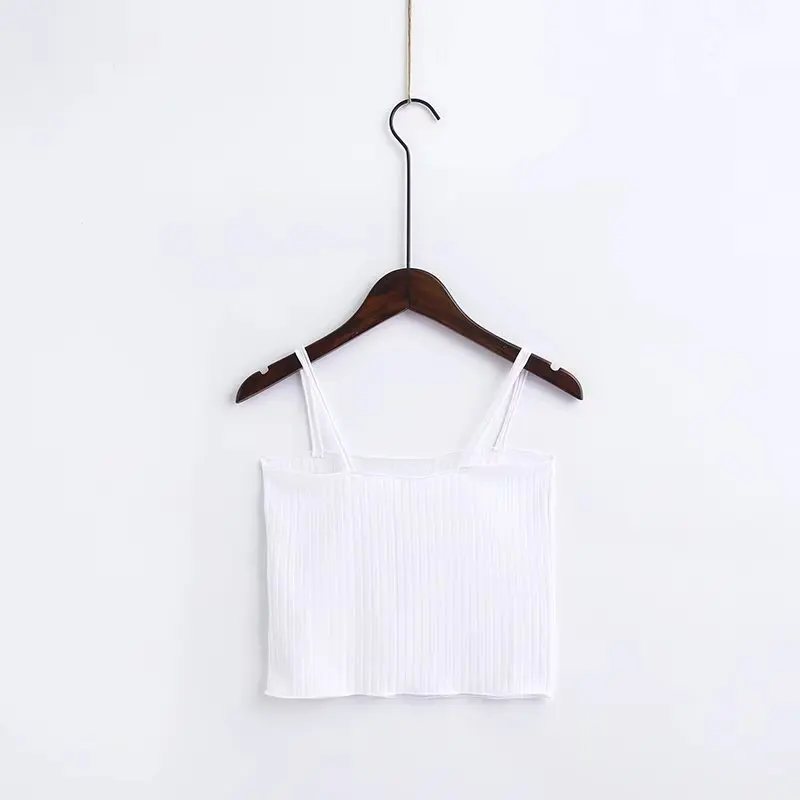 2019 new women stretch skinny camisole cotton crop top sexy fitness halter straps sleeveless shirt female short tank tops summer | Женская