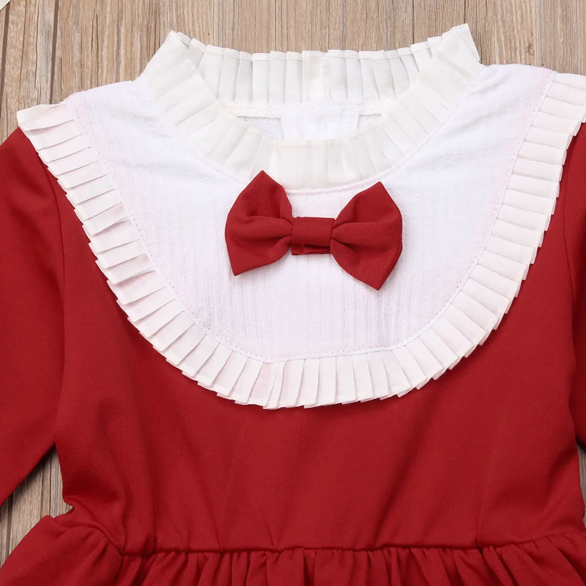 Pudcoco Christmas Kids Baby Girl Bowknot Formal Dress Wedding Party Princess Half Sleeve Dresses | Детская одежда и обувь