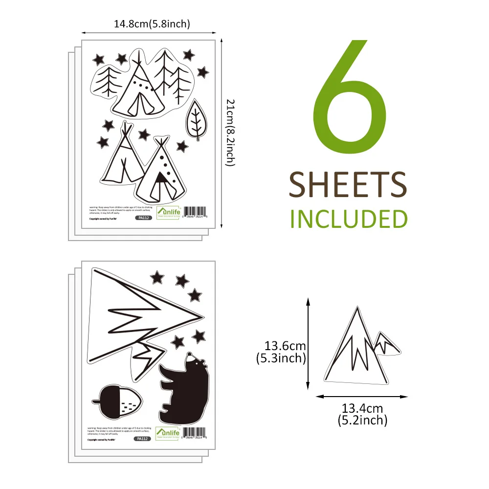 Декоративные геометрические наклейки Funlife сделай сам с животными скандинавские