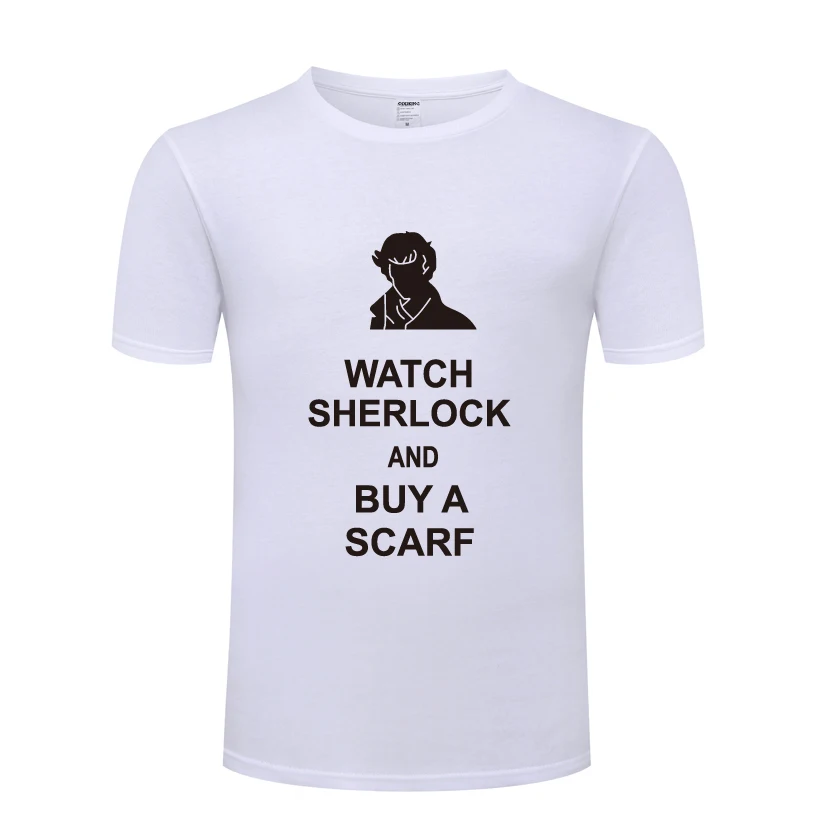Sherlock Holmes Mens Men T Shirt Tshirt 2018 New Short Sleeve O Neck Cotton Casual T-shirt Top Tee | Мужская одежда