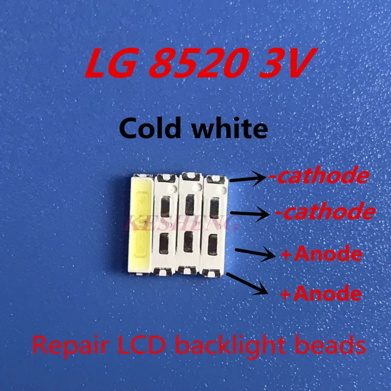 120 PZ для LG SMD 8520 светодиодная подсветка 0 5 Вт 3 V bianco Freddo 55LM TV|Подвесные лампочки| |