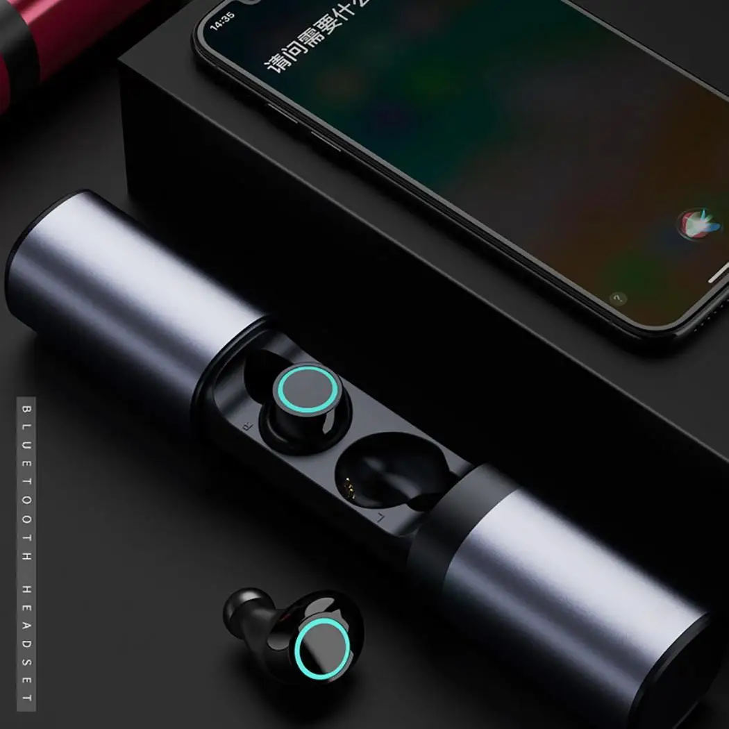 Двусторонняя стерео мини вкладыши Беспроводная Bluetooth Повседневная 32 часа USB