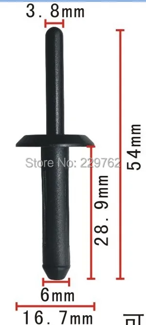 shhworldsea 10pcs Auto Fastener Car Nylon Core Pulling Rivet Wheel Eyebrow Positioner for Ford Chrysler Clip | Автомобили и