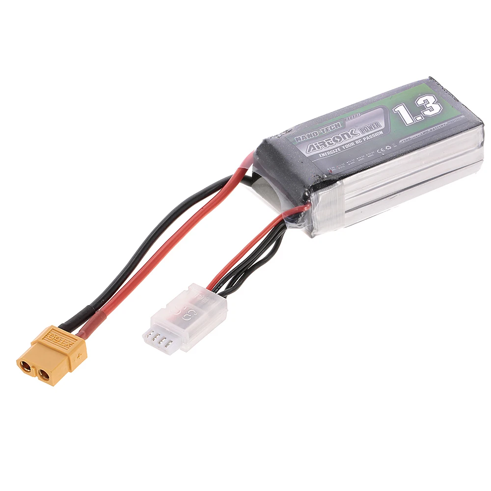 11 1 V 1300mAh 30C 3S перезаряжаемая Li Po батарея с штепсельной вилкой XT60 для RC гоночного