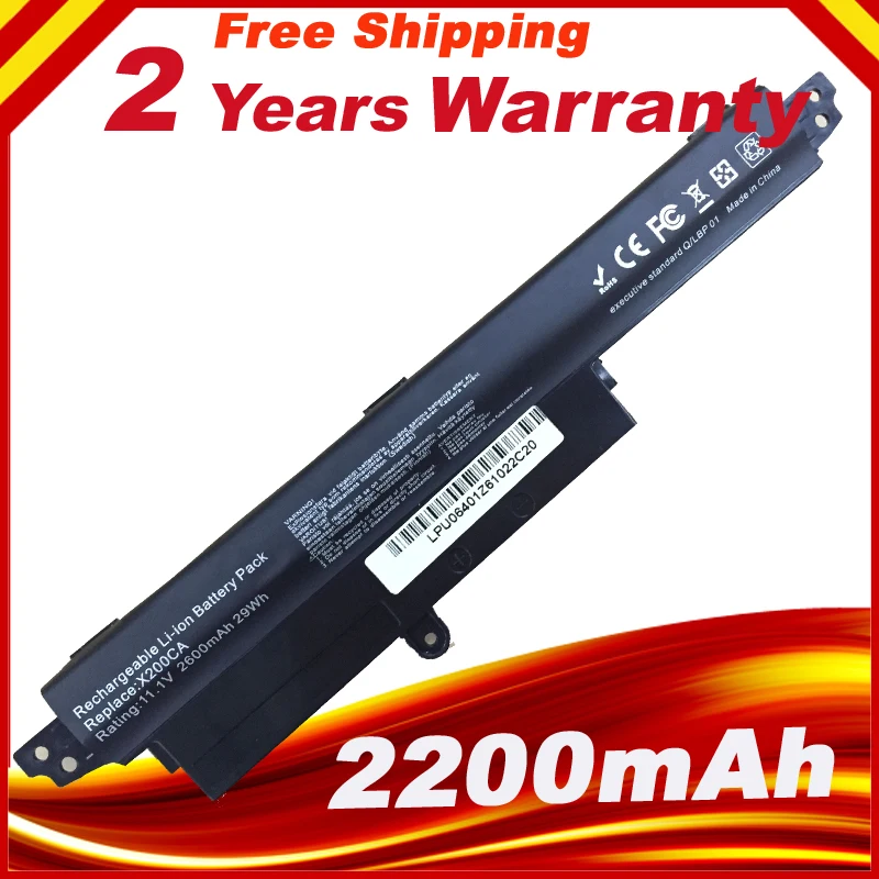 11 1 V 2200MAh аккумулятор для ноутбука ASUS X200CA X200MA X200M X200LA A31LMH2 A31N1302 A31LM9H дляvivobook R202CA