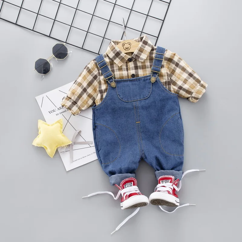 New Spring Cotton Boys Clothes 2019 Shirt Fashion Kids Casual 2 Piece Sets Children BC028 |