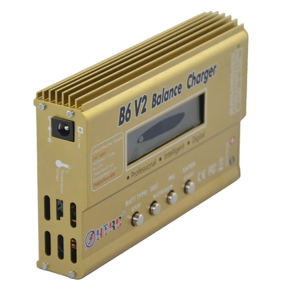 Многофункциональное зарядное устройство HTRC B6 V2 80 Вт 6A DC RC для LiPo LiIon LiFe NiCd NiMH LiHV PB