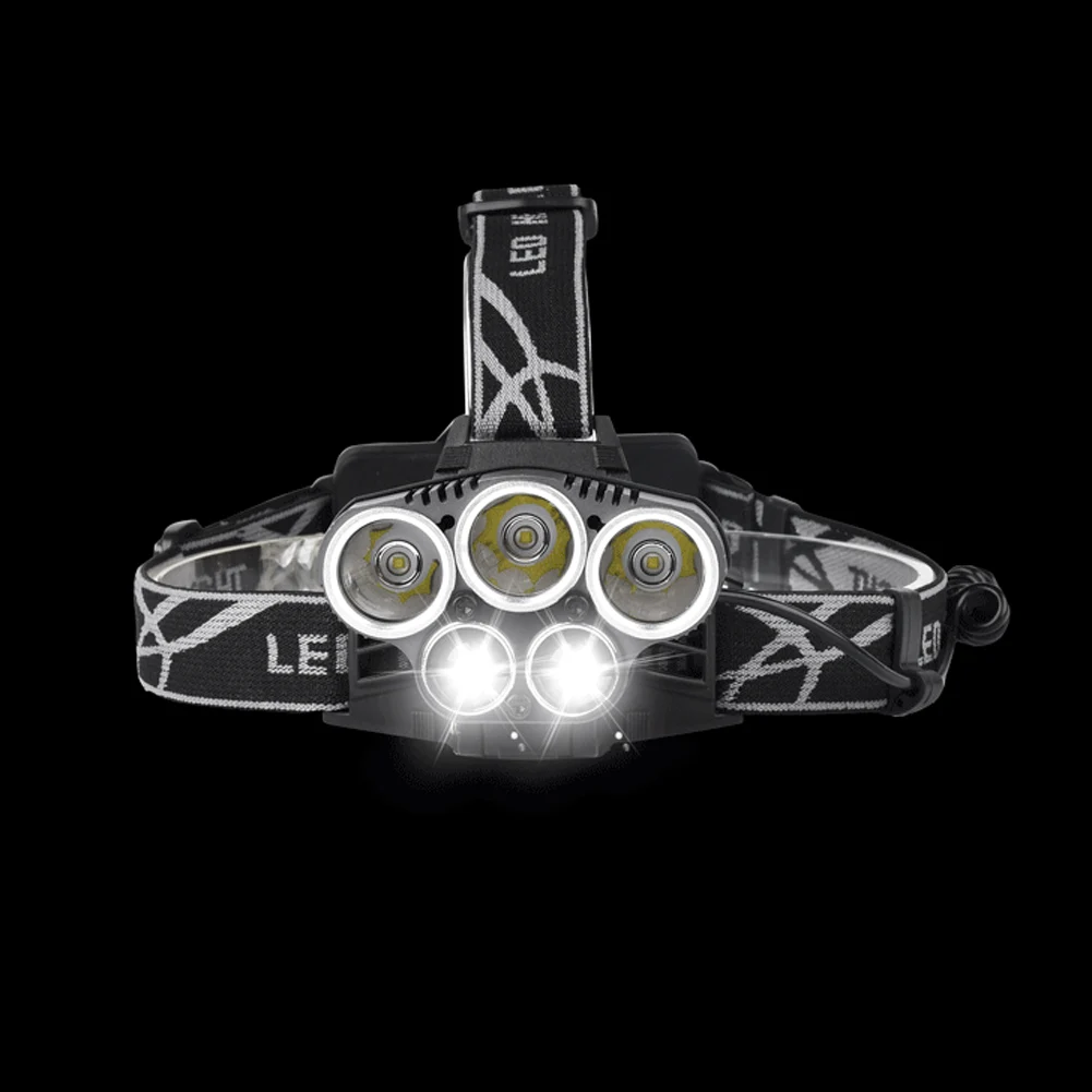 5 LED Rechargeable Headlight Outdoor Riding Hunting Headlamp Adjustable base Waterproof Working | Лампы и освещение