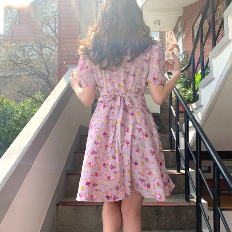 Женское летнее платье лидер продаж милое винтажное мини в японском и корейском