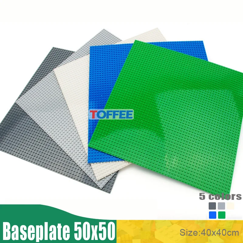 

50*50 Dots Base Plate for Small Bricks Baseplate Board 40*40cm Compatible L*goed figures DIY Building Blocks Toys For Children