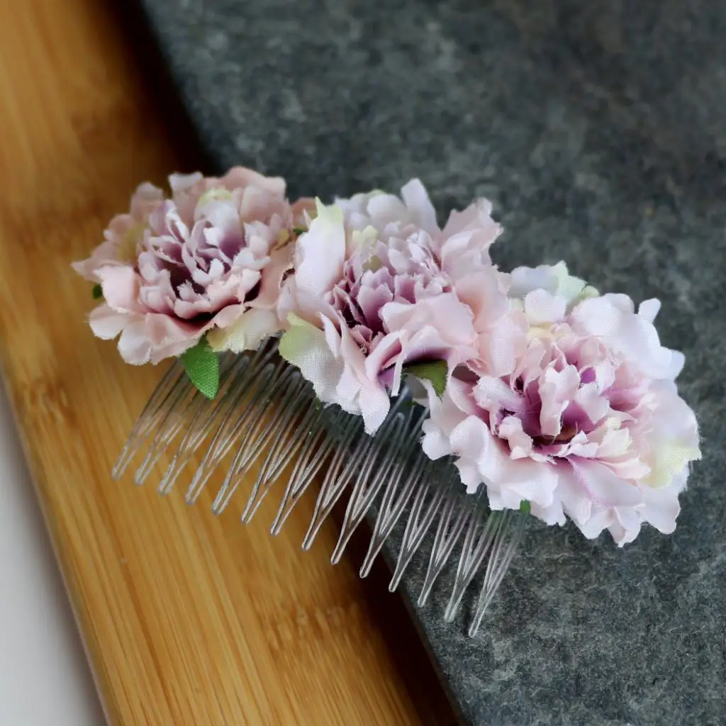 2pcs/Set Vintage Carnation Flower Comb Clip Stylish Hair Pins Headwear Wedding Bridal Accessories | Украшения и аксессуары