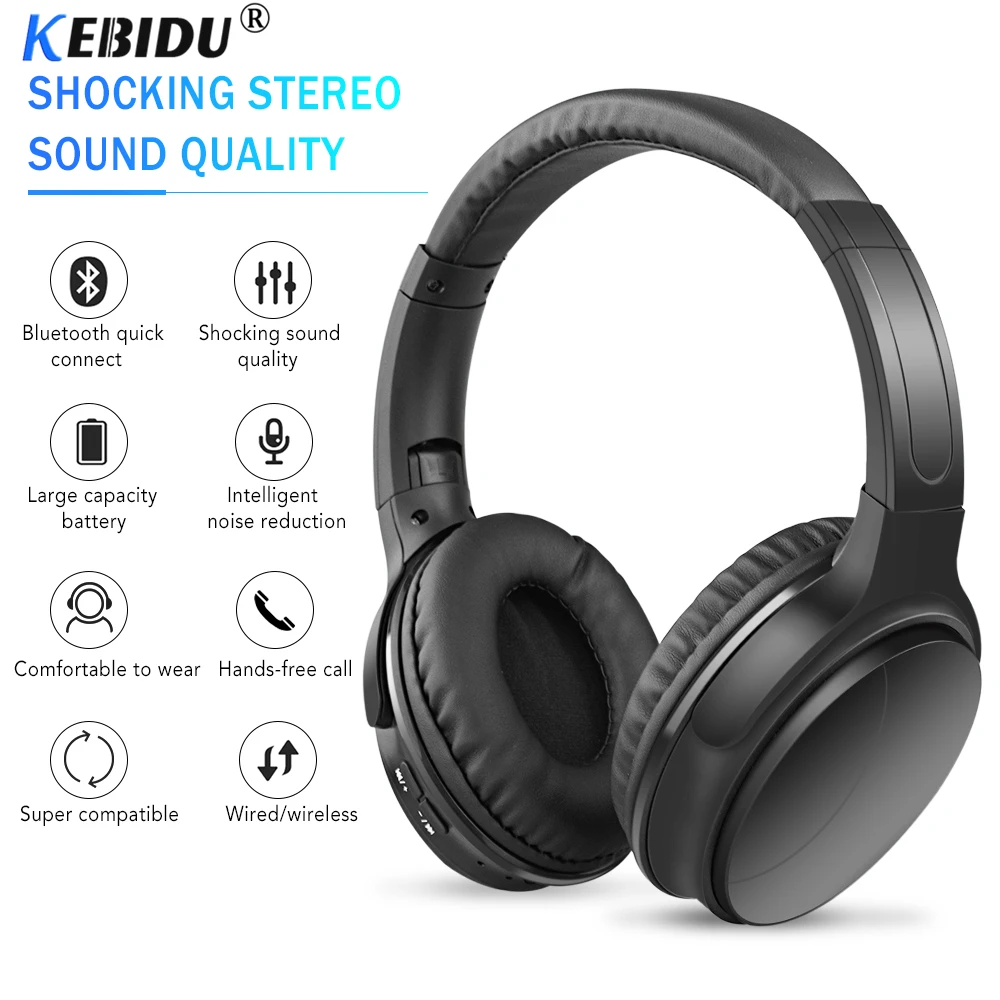 Kebidu Bluetooth 5 0 гарнитура беспроводные наушники для телефона iPhone Xiaomi Huawei