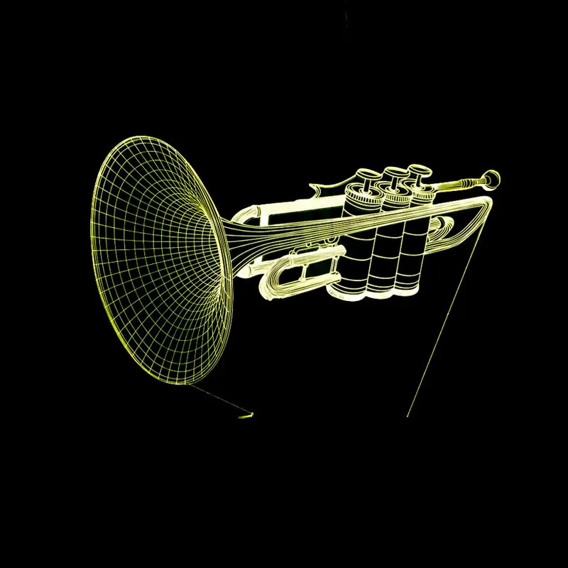YIMIA труба духовой инструмент модель светодиодный 3d ночник Новинка подарки 7