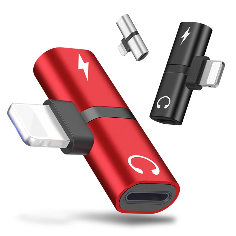 KISSCASE 2 в 1 аудио Aux адаптер для iPhone 11 Pro MAX наушники Зарядка Наушники двойной