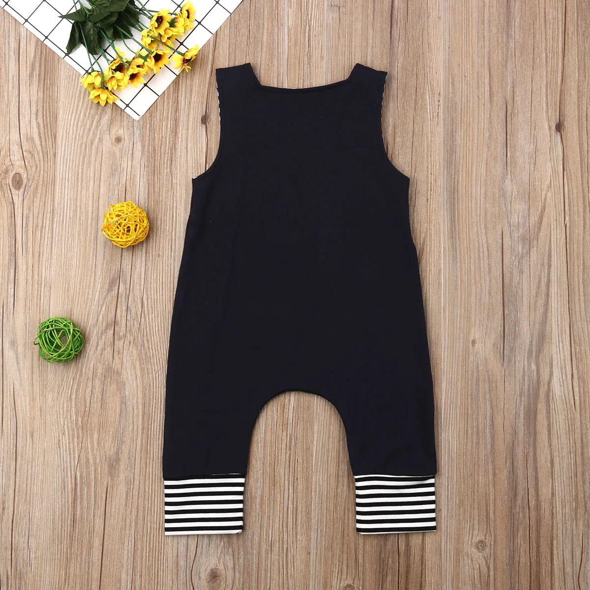 

2019 Summer Cute Newborn Baby Girl Boy Striped Easter Bunny Romper Jumpsuit Outfits Set