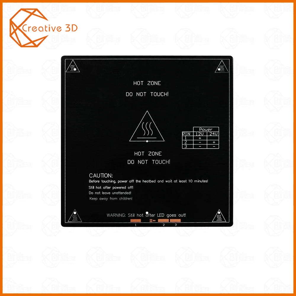 Горячая кровать алюминиевая Тепловая 12 В/24 В PCB 250*250*3 0 мм часть для Reprap Mendel 3D Heatbed 3