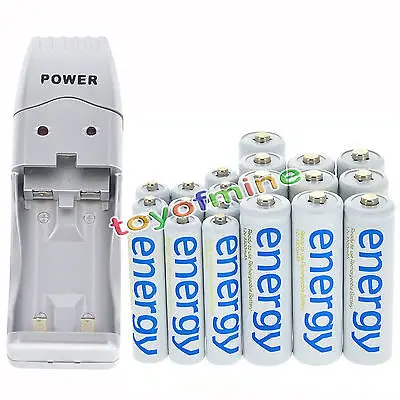 10x AA 3300mAh + AAA 2000mAh Белый аккумулятор Ni MH USB зарядное устройство|Перезаряжаемые