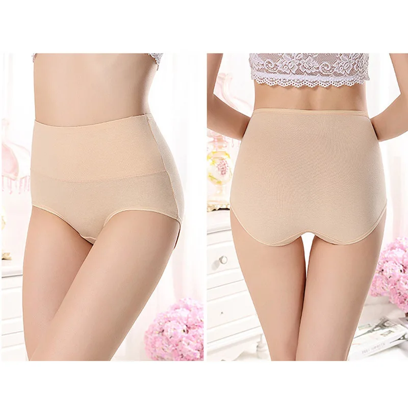 

1PC X-large High Waist Cotton Carry Buttock Belly In Adjustable Soft Postnatal Comfortable Underwear Candy Color Elastic
