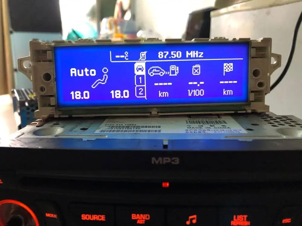 Синий экран USB Bluetooth Дисплей rmonitor белый корпус 12 pin для peugeot 307 407 408 citroen C4 C5