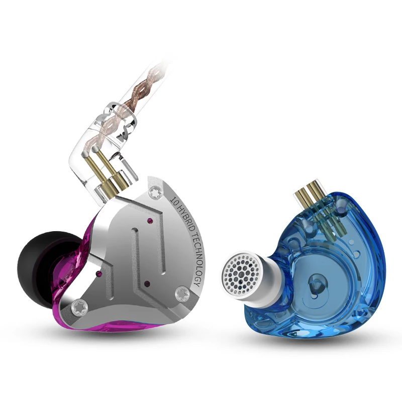 Металлические наушники-вкладыши KZ ZS10 Pro 10 шт. гибридные наушники 4BA + 1DD HIFI с басами