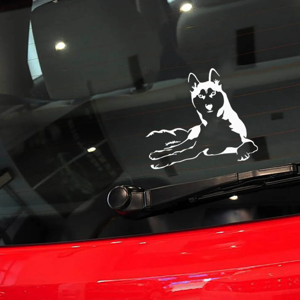 Забавная наклейка для автомобилей животных собак Huskie наклейки автомобиля