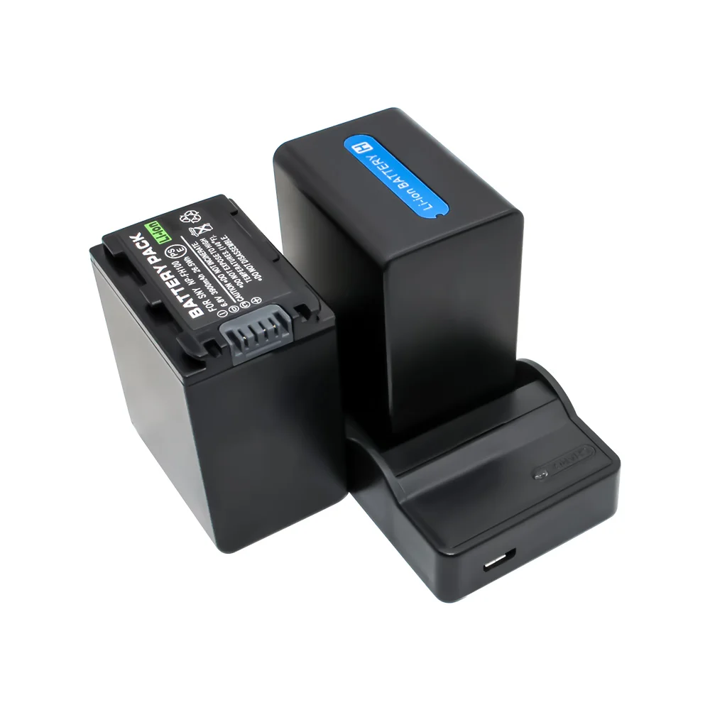 2 шт. NP FH100 зарядное устройство для Sony SX40R SR45E SR60 SR62E SR82E SR85E камера батарея FH70 fh50
